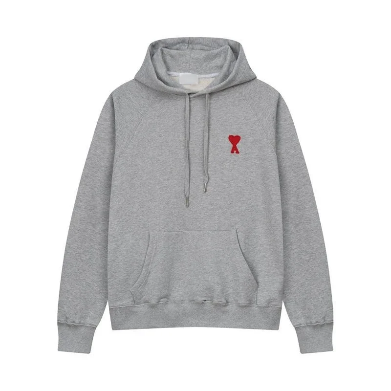 Ami Paris Grey AM Logo Hoodie