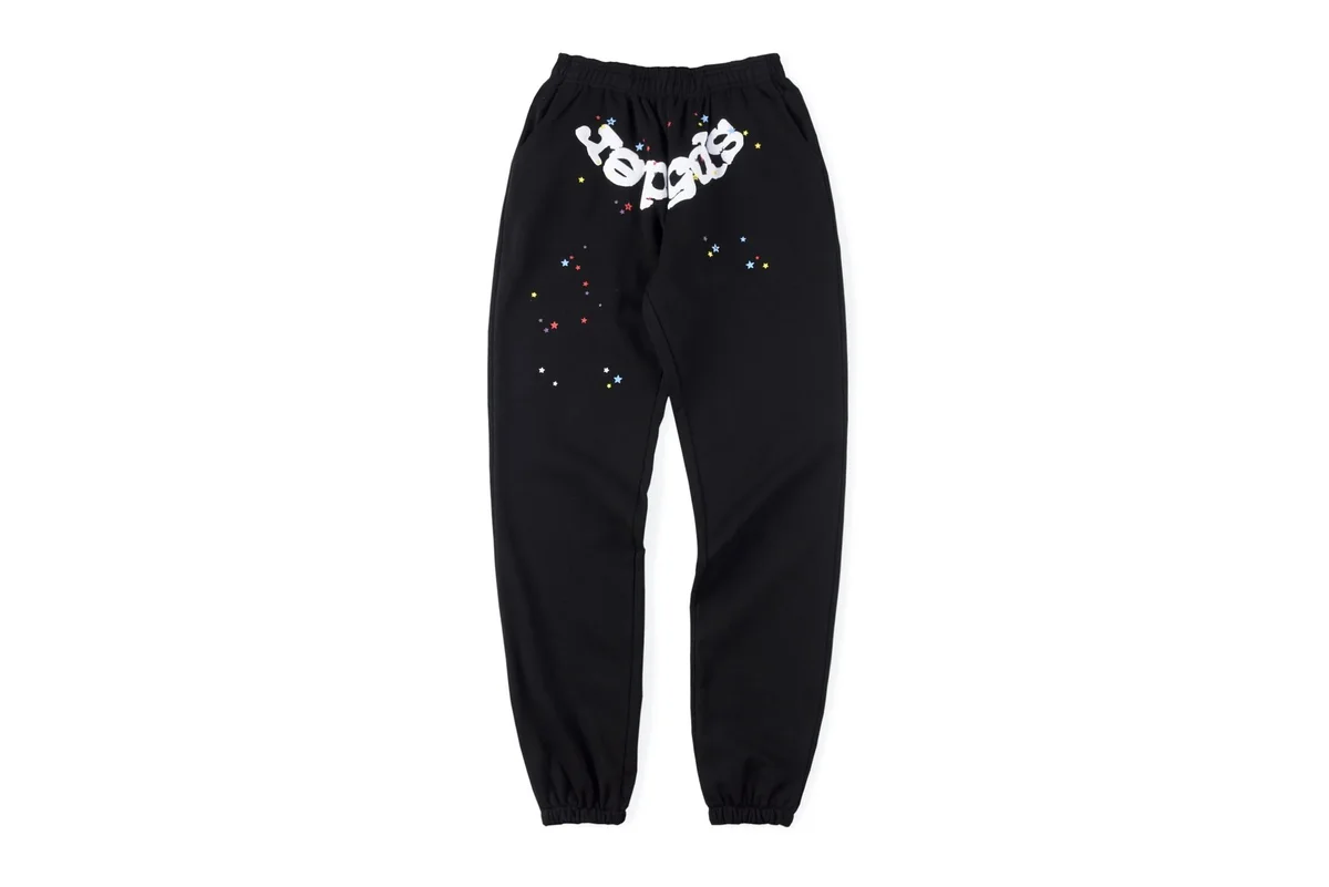 Black Hopgits Sweatpants with Star Print