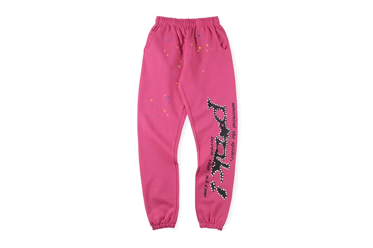 Unisex Pink 'Poak' Printed Sweatpants