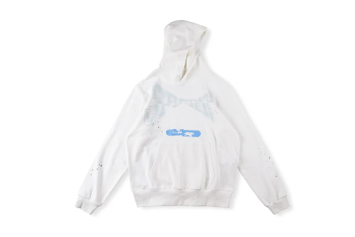 Palm Angels Spider Hoodie White/Blue