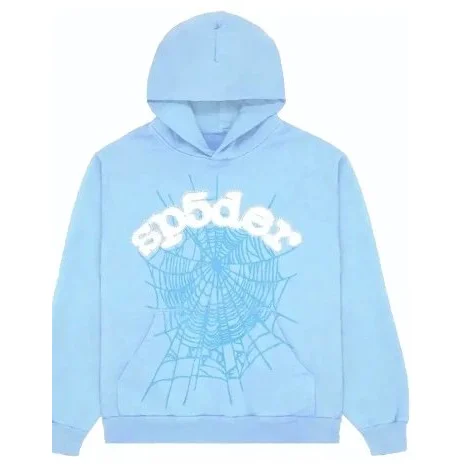 Palm Angels Spider Light Blue Hoodie