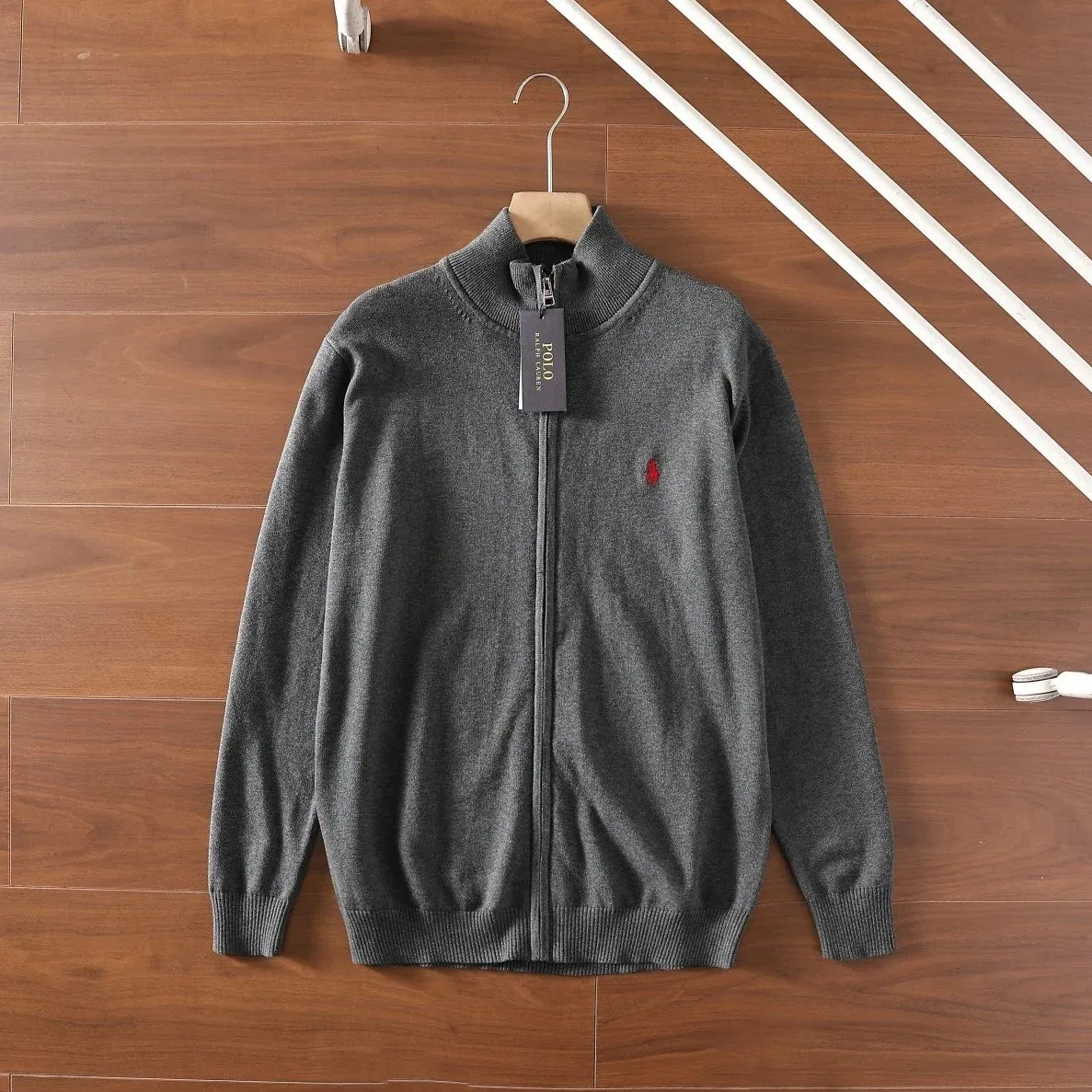 Polo Ralph Lauren Grey Zip-Up Sweater
