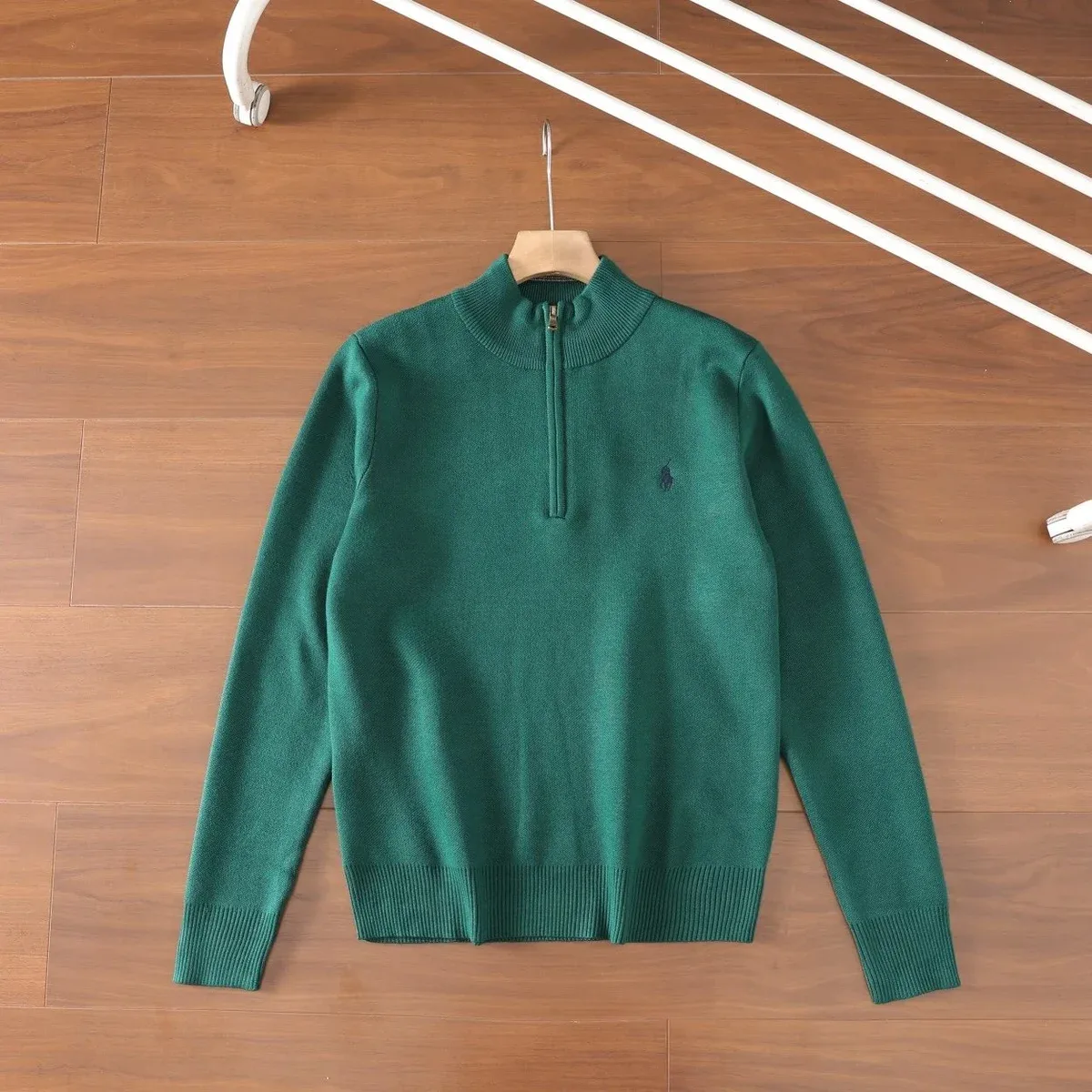 Polo Ralph Lauren Green Zip Neck Sweater