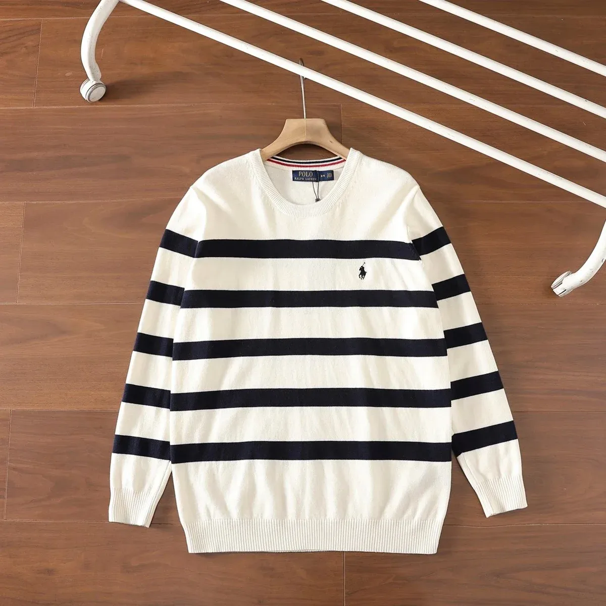 Polo Ralph Lauren Striped Knit Sweater White/Blue