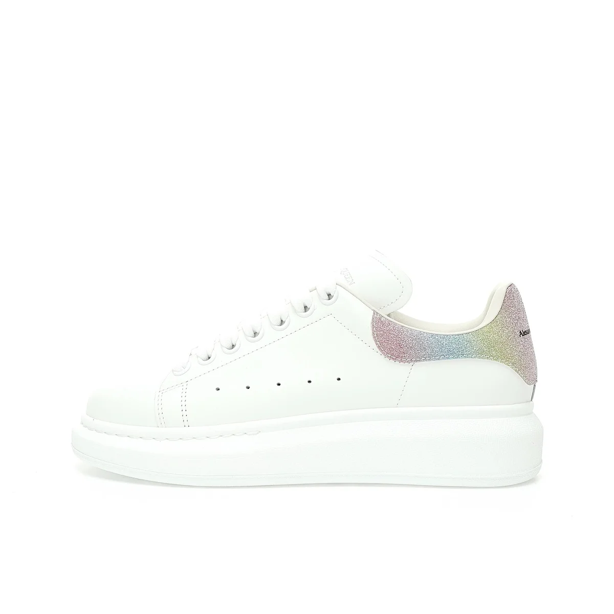 Alexander McQueen Oversized White Rainbow Tail Sneakers
