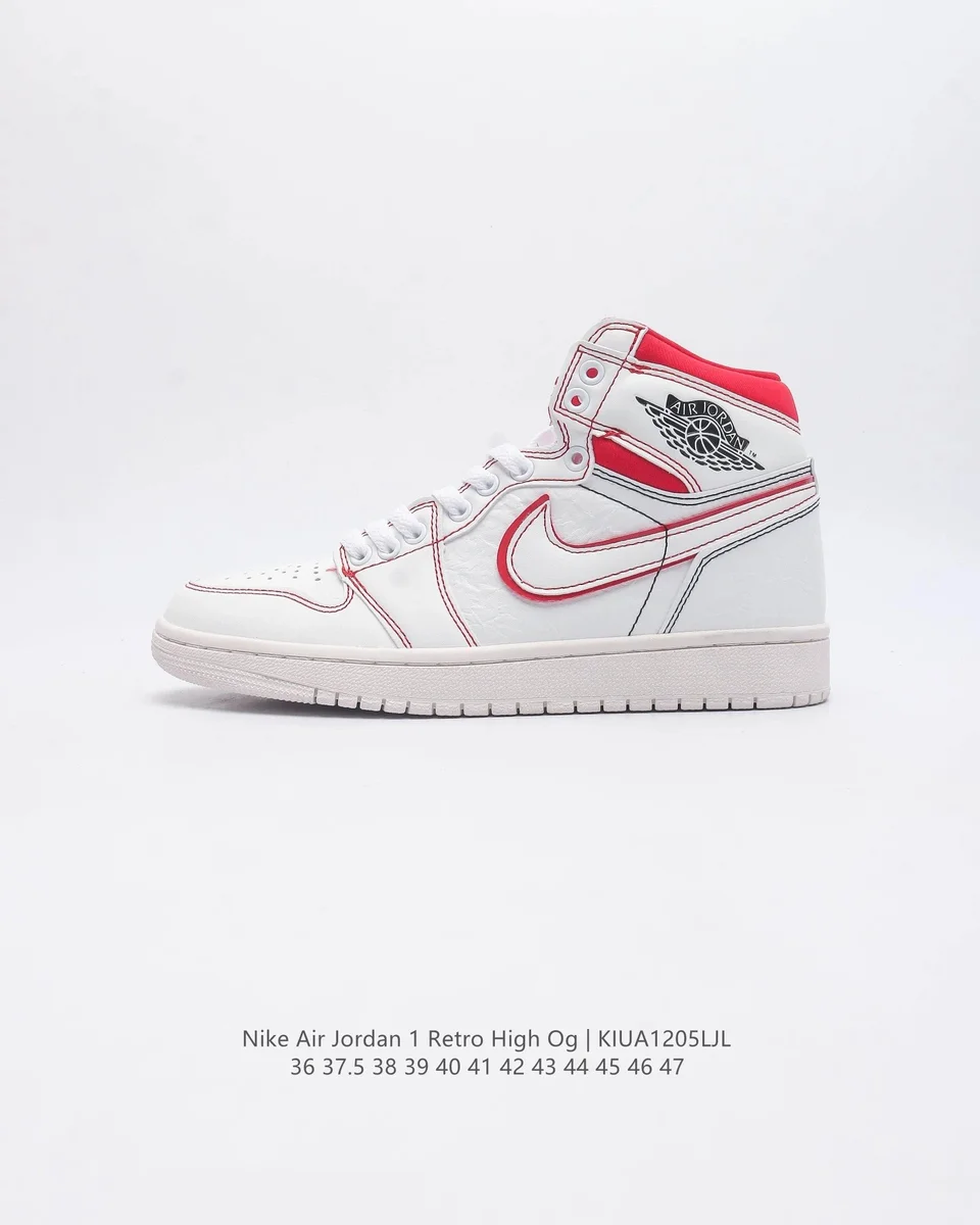 Nike Air Jordan 1 Retro High Sail/University Red Sneakers
