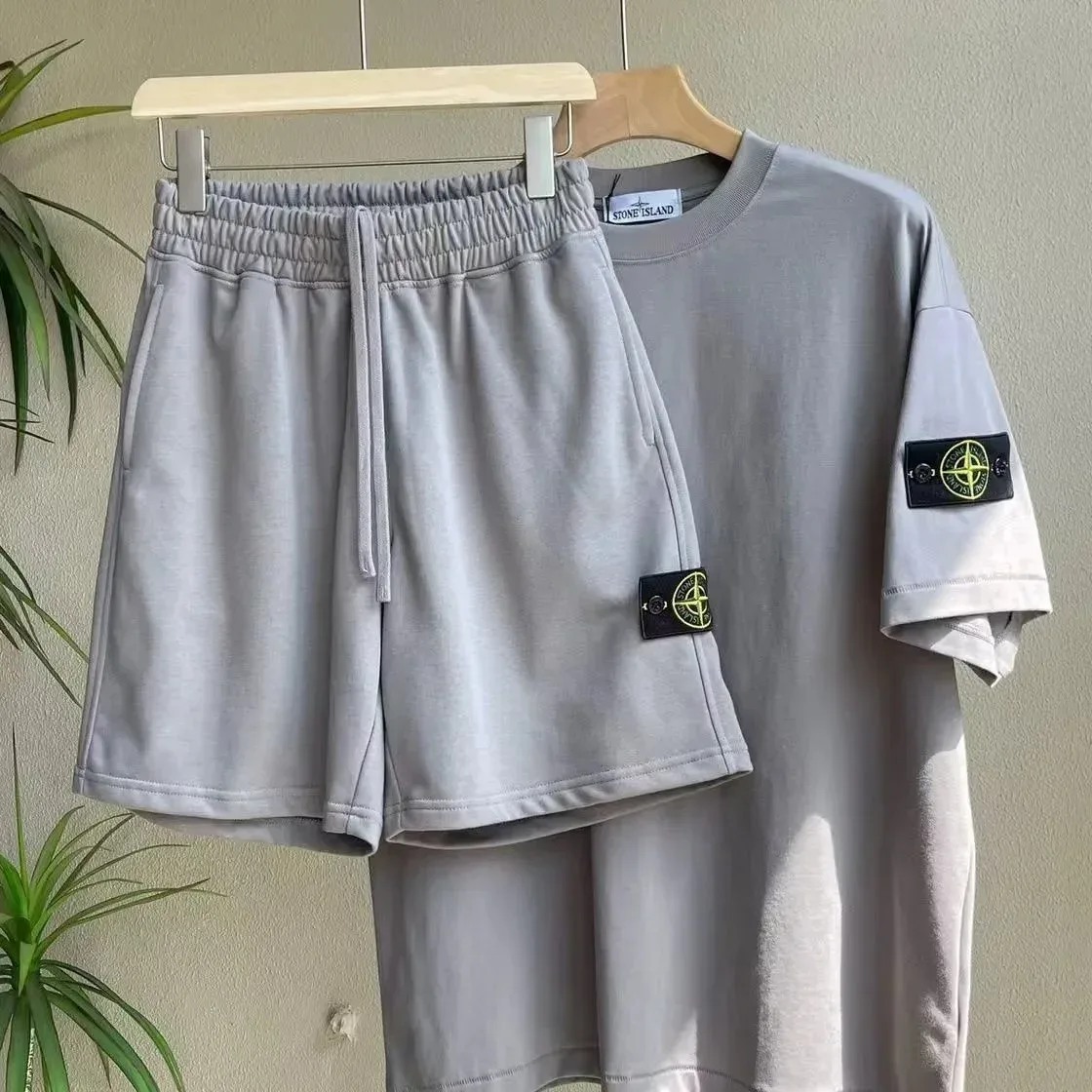 Stone Island Shadow Project Grey T-Shirt & Shorts Set
