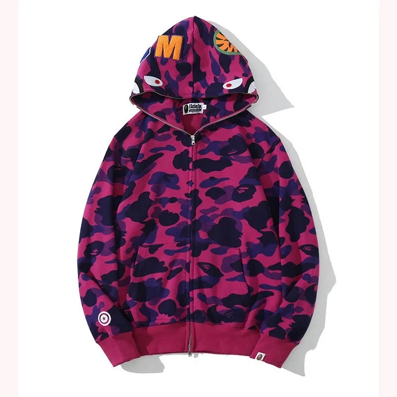 A Bathing Ape BAPE STA Dark Purple Camo Hoodie