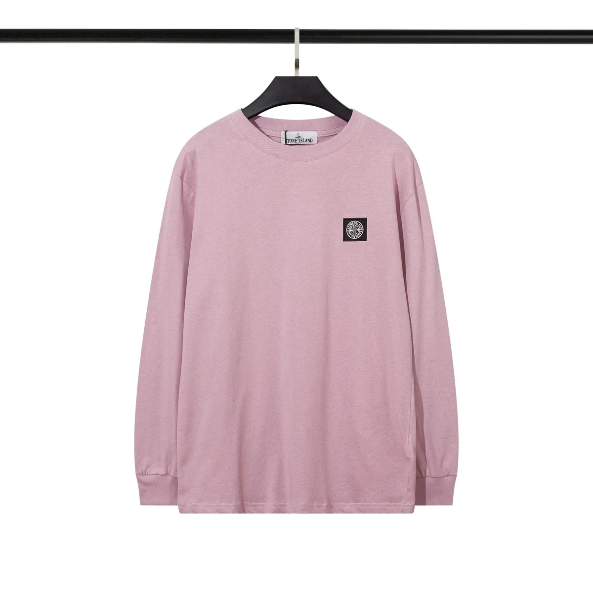 Stone Island 68-15 Pink Solid Long-Sleeve T-Shirt