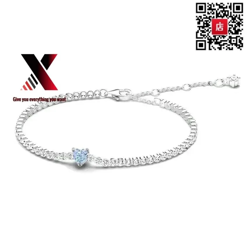 Silver Heart Crystal Bracelet