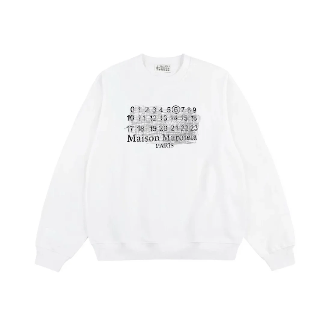Maison Margiela OG Style 36 White Graphic Sweatshirt