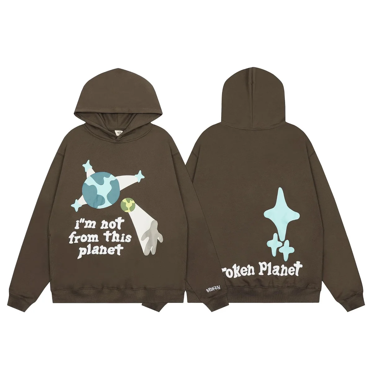 Unisex Brown 'I'm Not From This Planet' Hoodie