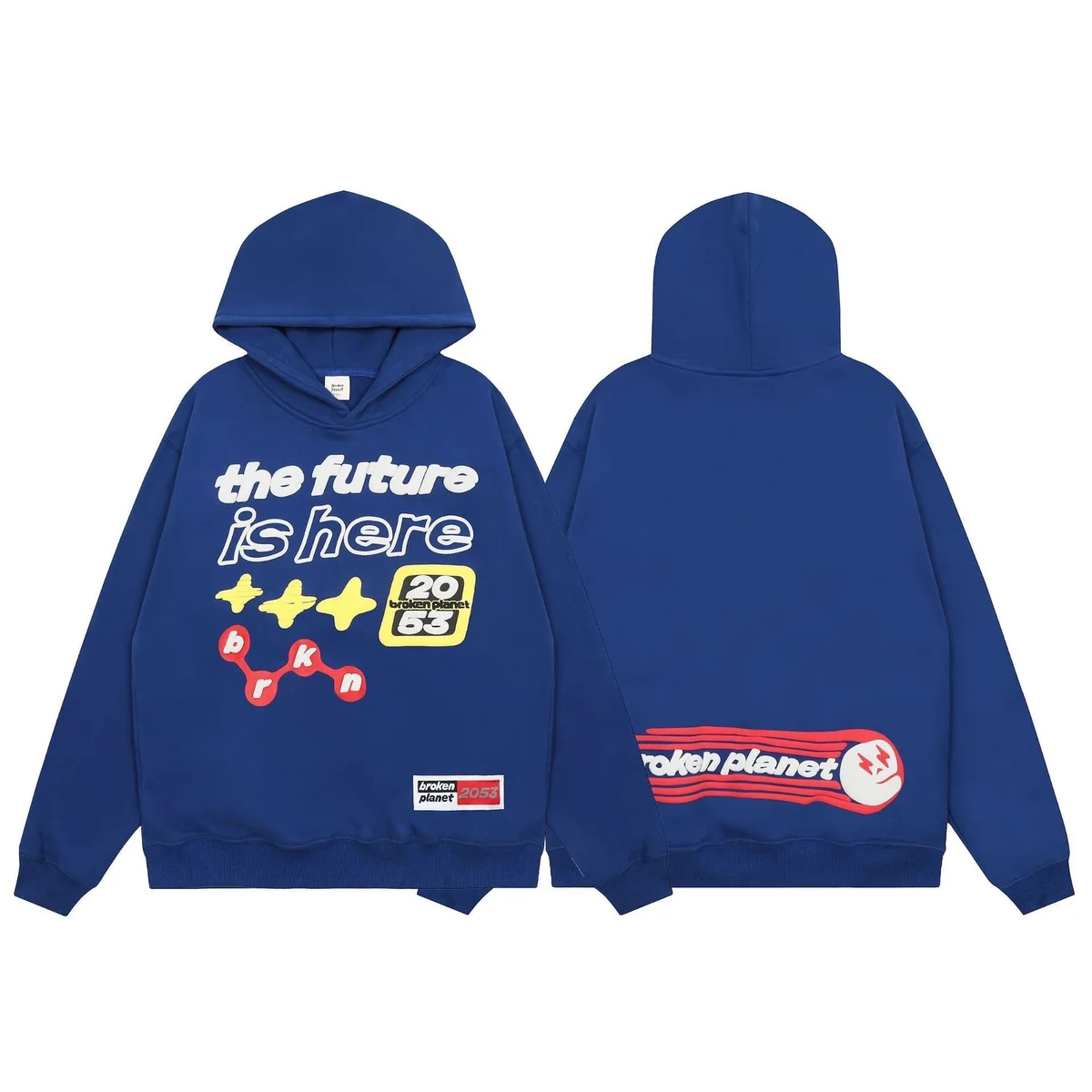 Broken Planet Market The Future Is Here Hoodie Blue
