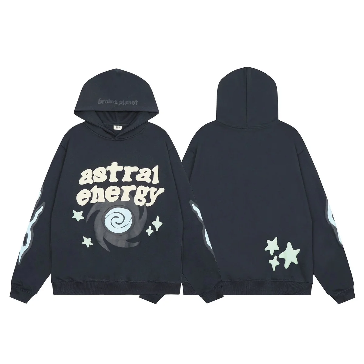 Broken Planet Market Astral Energy Hoodie Black Casual