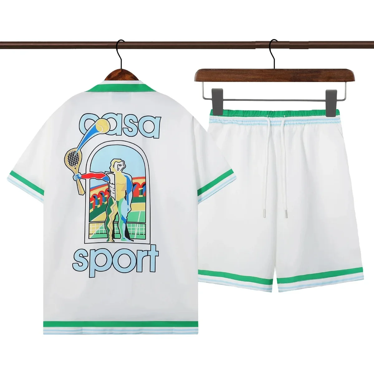Casa Sport White & Green Tennis Set