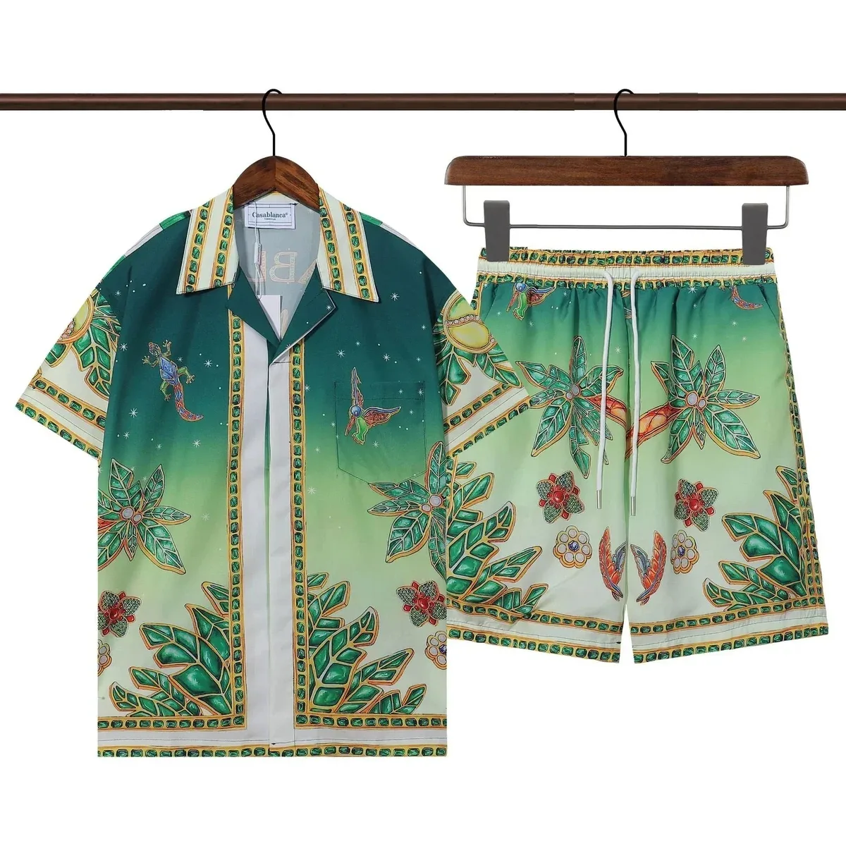 Casablanca Tropical Print Shorts & Shirt Set