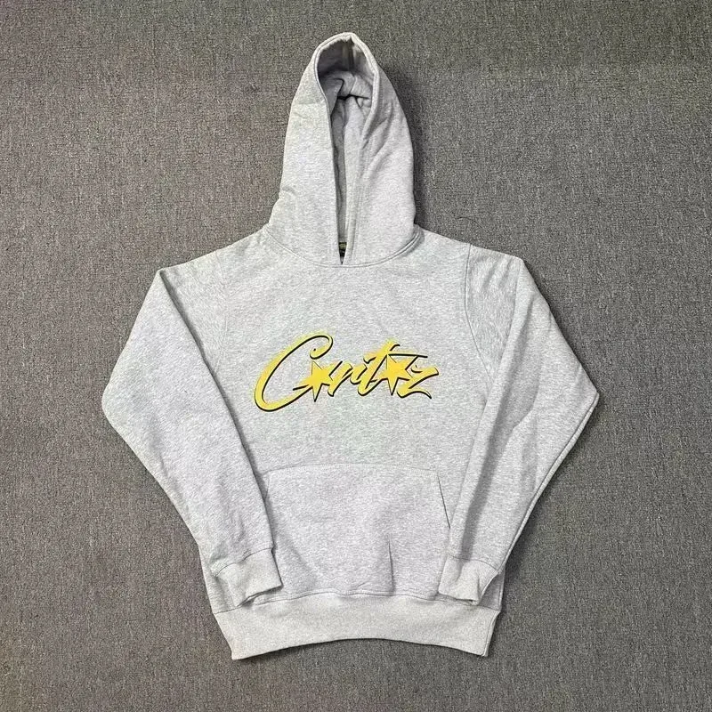 Grey Critz Hoodie with Yellow Logo