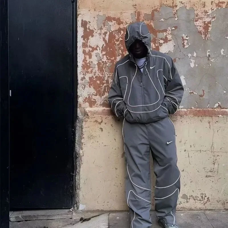 Nike Air Tech Fleece Grey Reflective Tracksuit
