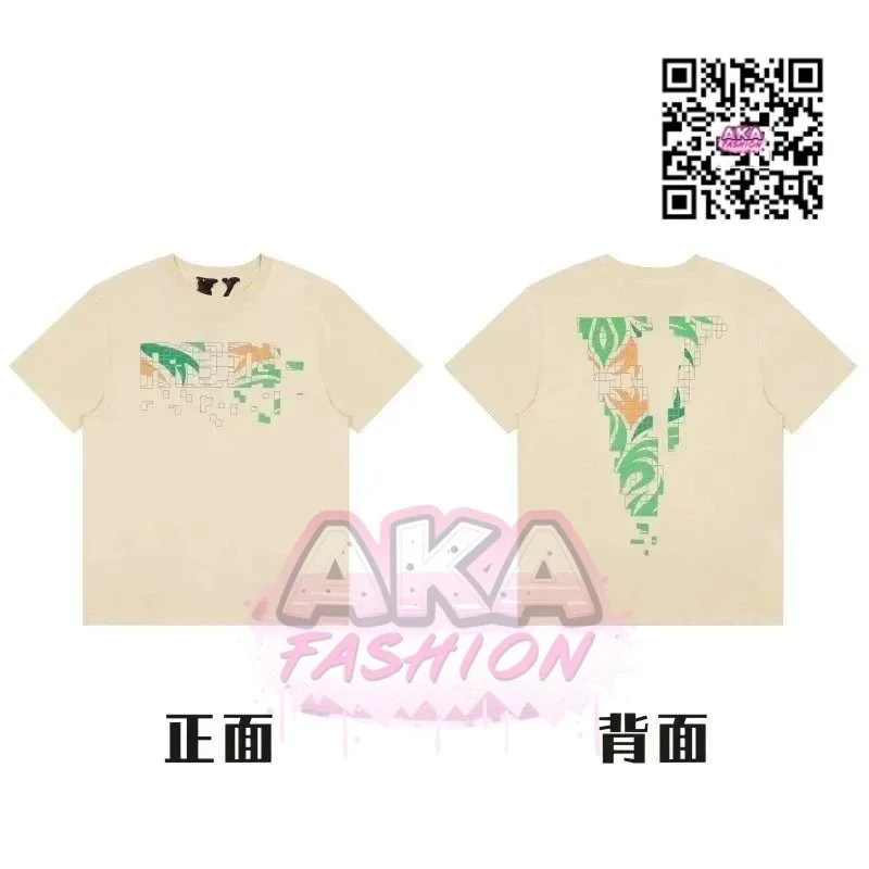 Unisex 34米黄色 V-Logo T-Shirt Casual