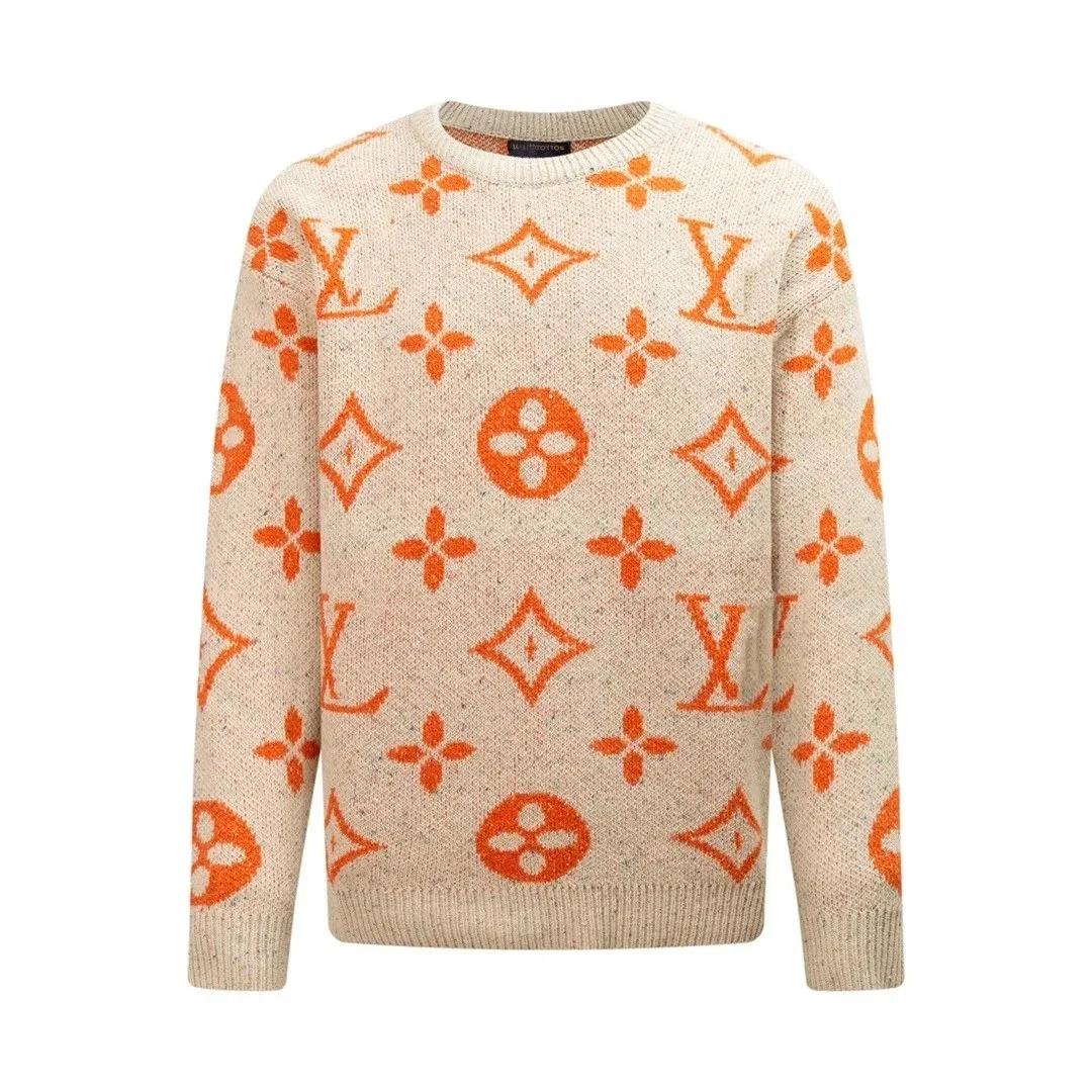 Louis Vuitton Monogram Crewneck Sweater Beige/Orange