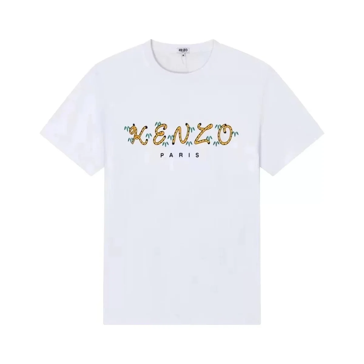 Kenzo White Bamboo Print T-Shirt