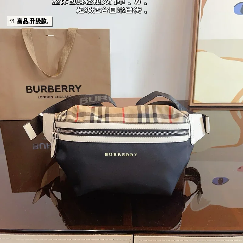Burberry Classic Check Belt Bag Navy/Beige