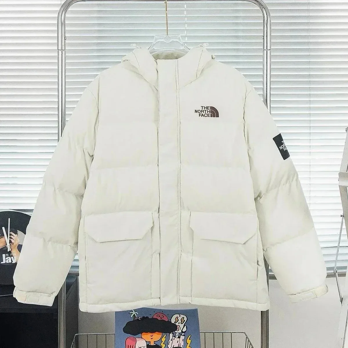 The North Face Nuptse White Parka