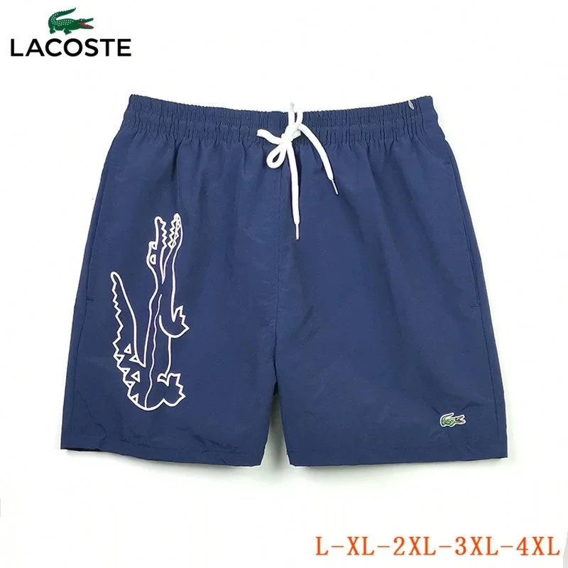 Lacoste Navy Crocodile Print Shorts