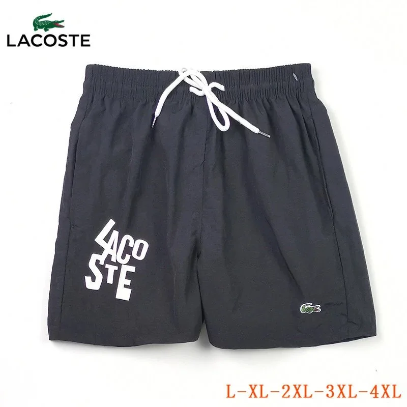 Lacoste Navy 'LACOSTE' Letter Print Shorts