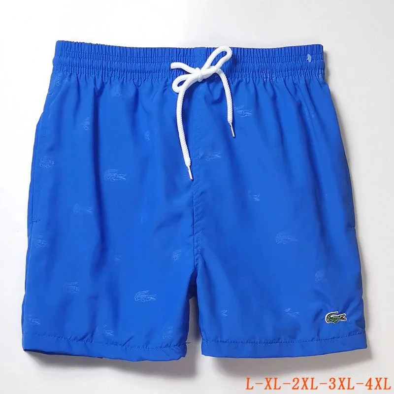 Lacoste Blue Crocodile Print Swim Shorts