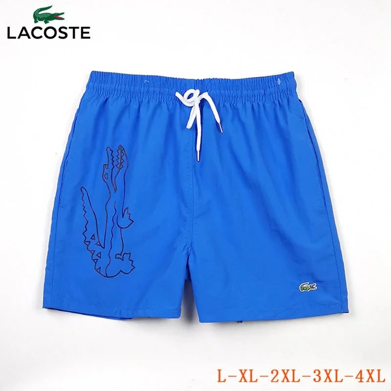 Lacoste Blue Crocodile Print Swim Shorts