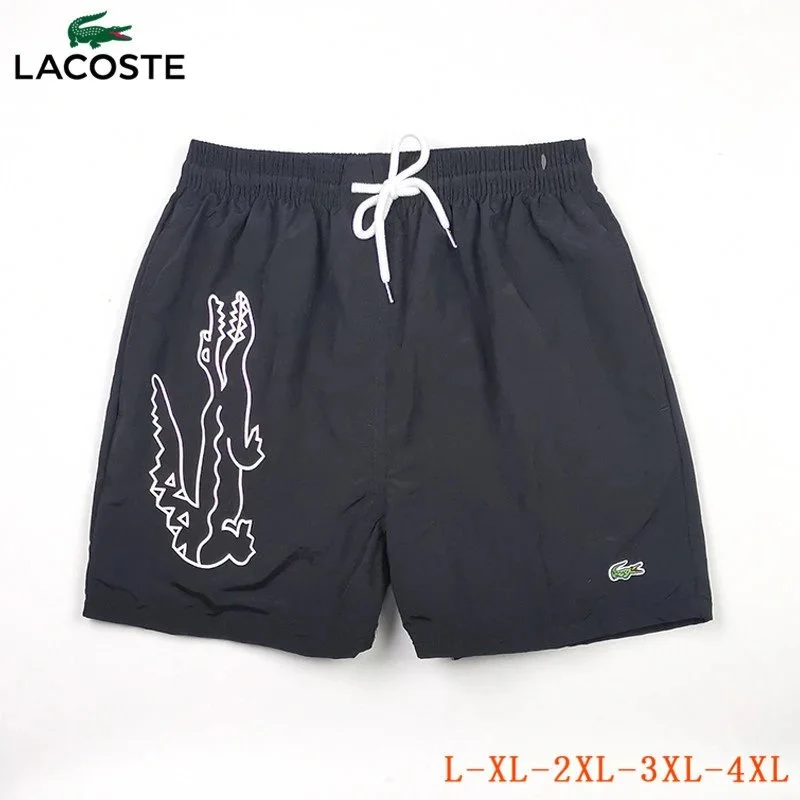Lacoste Crocodile Outline Black Shorts