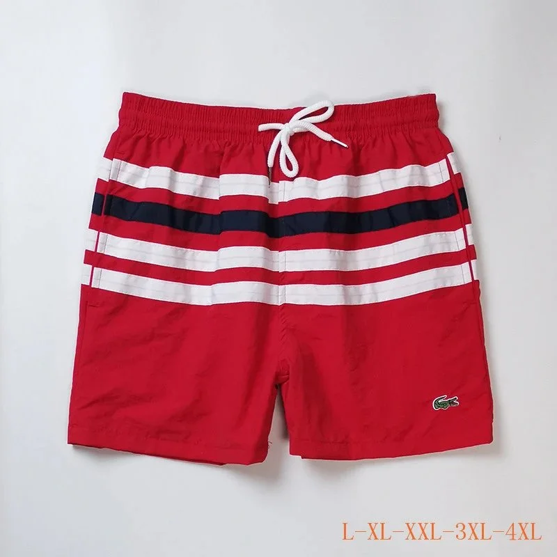 Lacoste Striped Shorts Red/White/Navy Beachwear