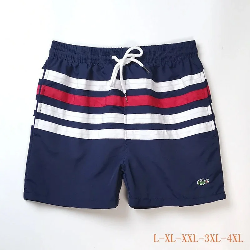 Lacoste Striped Shorts Navy/White/Red Casual