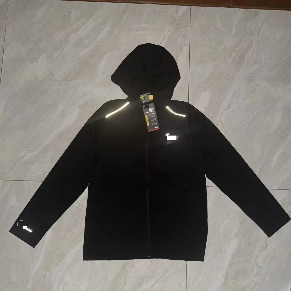 Black Reflective Hooded Jacket