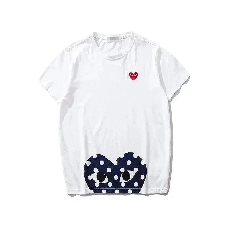 Comme des Garçons Polka Dot Heart T-Shirt White