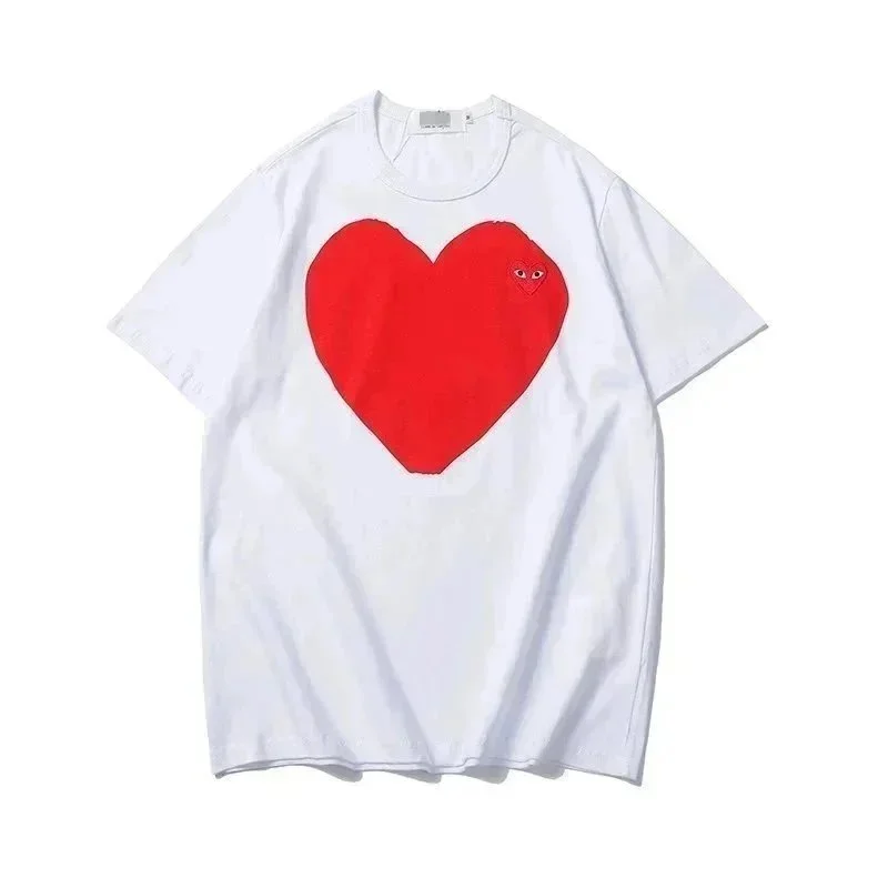 Comme des Garçons Heart Print White T-Shirt
