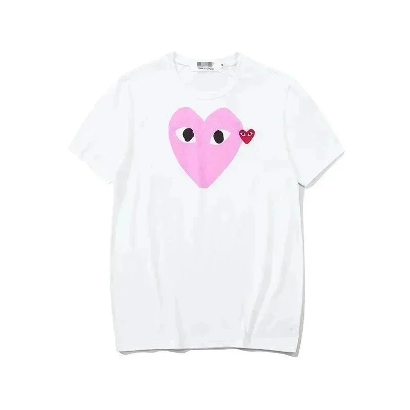 Comme des Garçons Heart Print T-Shirt 2303 Pink