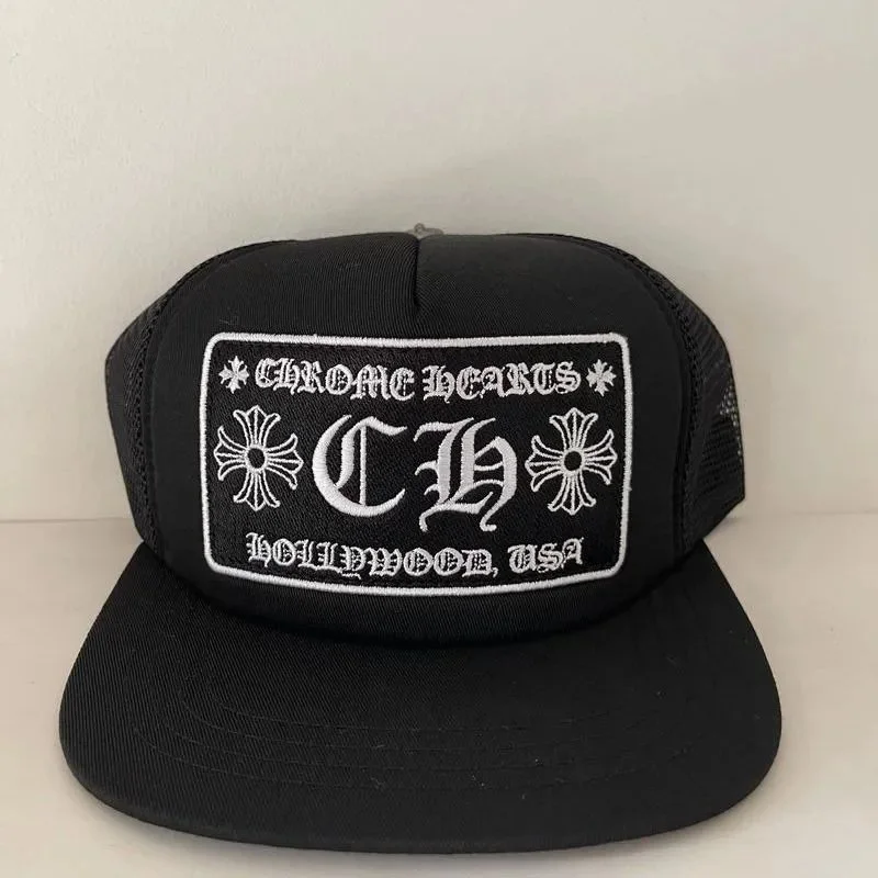 Chrome Hearts CH Hollywood Mesh Trucker Cap Black