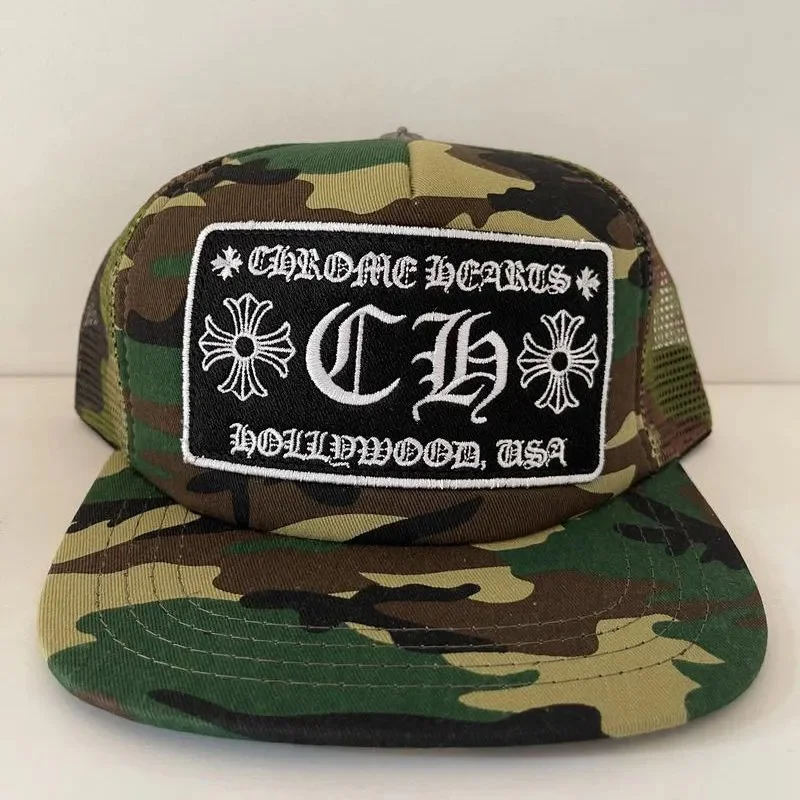 Chrome Hearts Camo CH Patch Trucker Hat