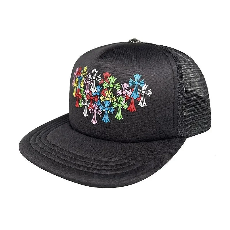 Chrome Hearts CH Cross Black Trucker Hat