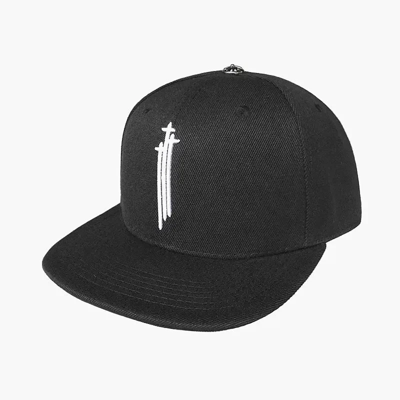Black White Logo Snapback Cap