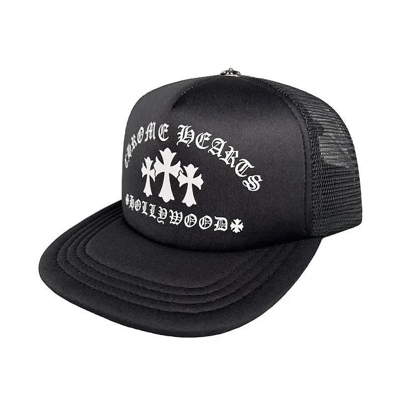 Chrome Hearts Hollywood Cross Trucker Hat Black