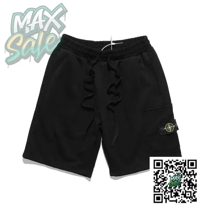 Stone Island 68-15 Black Cargo Shorts