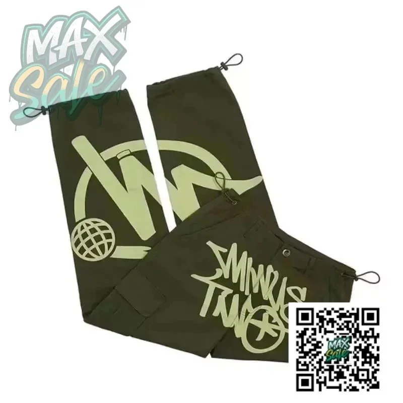 Olive Green Printed Cargo Pants
