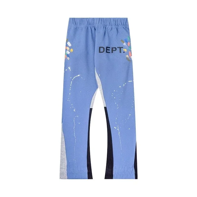 Gallery Dept. Dept De La Galerie Blue Paint Splatter Pants
