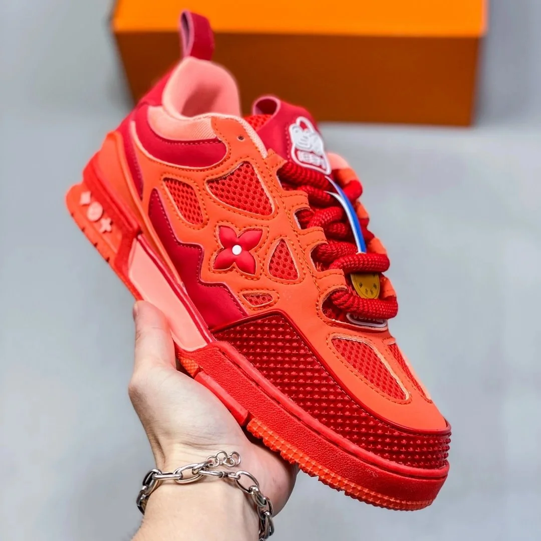 Louis Vuitton LV Trainer Red Sole Sneakers