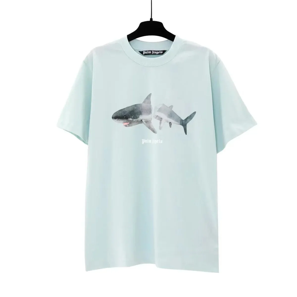Palm Angels Shark Print T-Shirt Mint