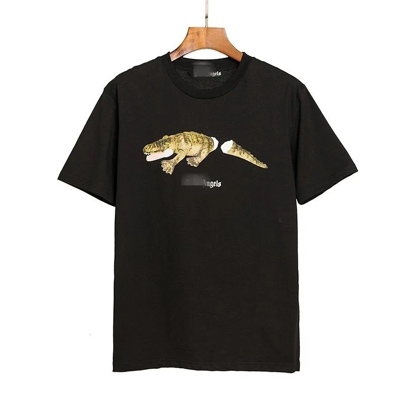 Palm Angels Angels Crocodile Black T-Shirt