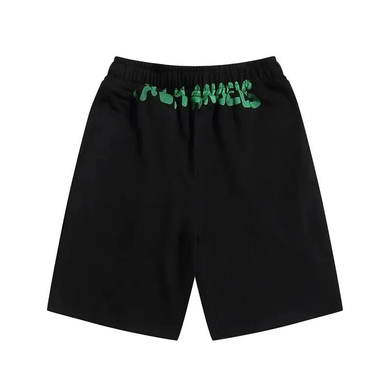 Chanel Black Green Lettering Shorts